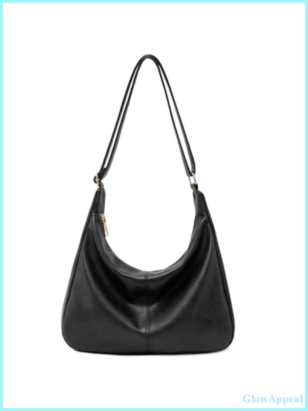Vegan Leather Foldable Hobo Bag Women Shoulder Handbag Crossbody Purse Large